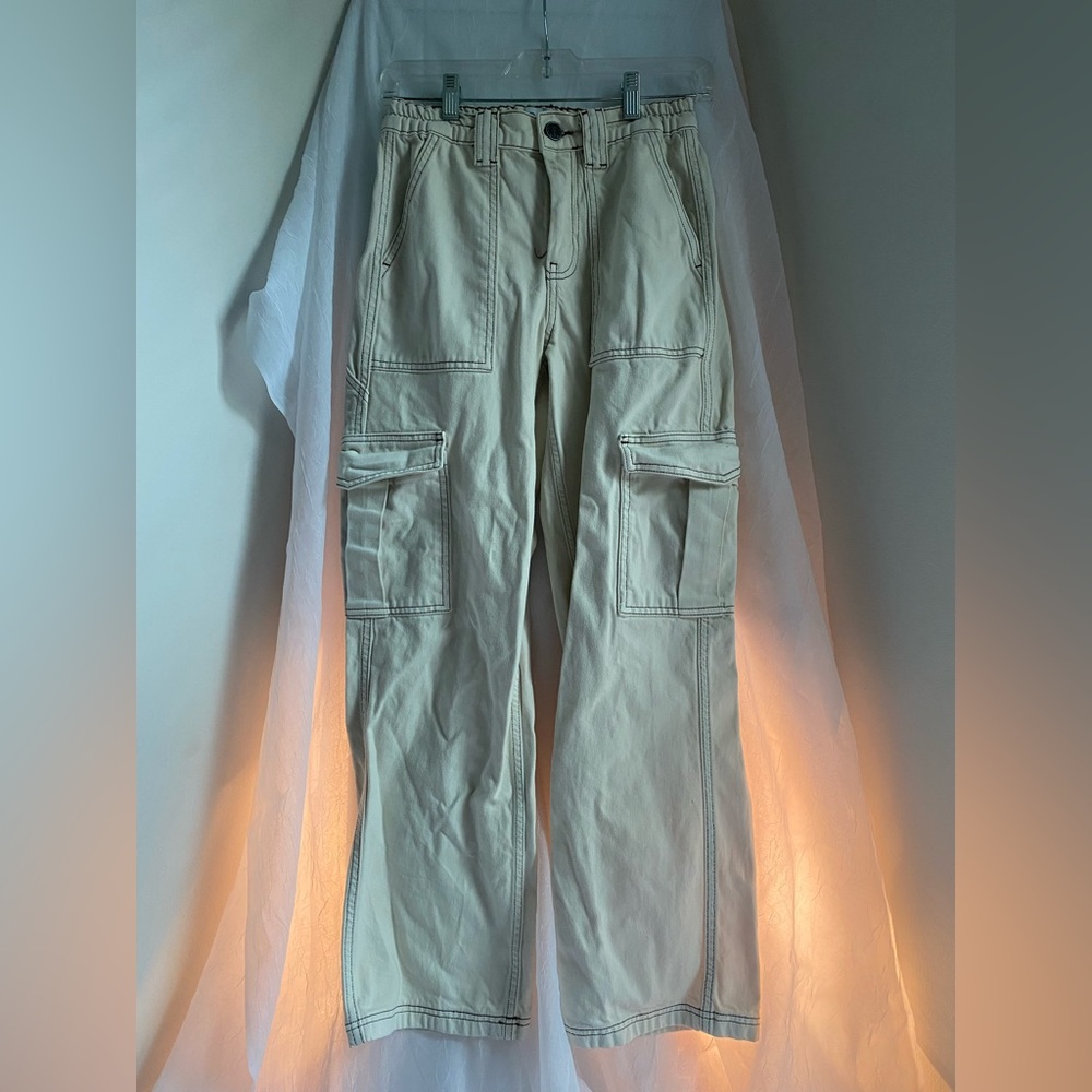 Urban Outfitters BDG cream/white denim cargo pants